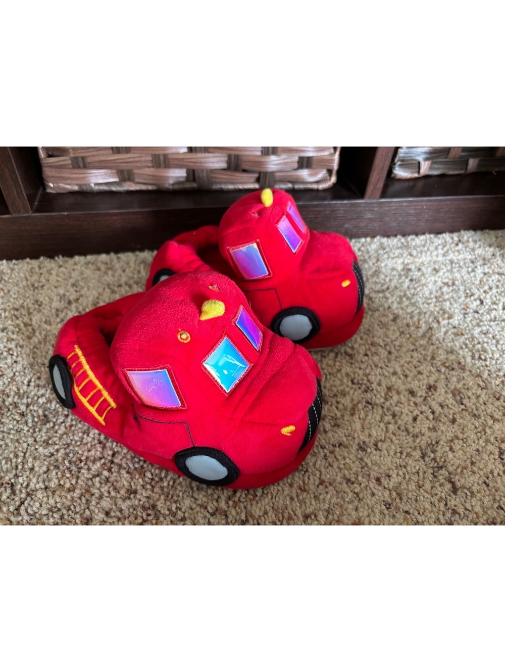 Robeez toddler Fire truck light up slippers